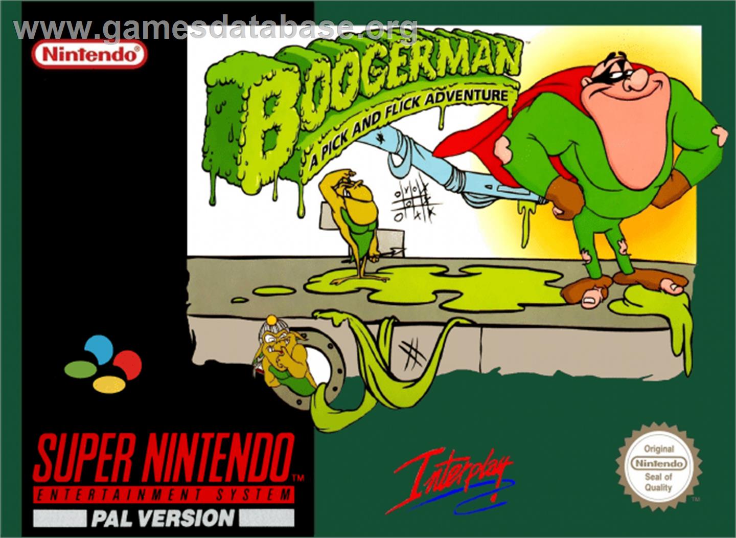 Boogerman: A Pick and Flick Adventure - Nintendo SNES - Artwork - Box