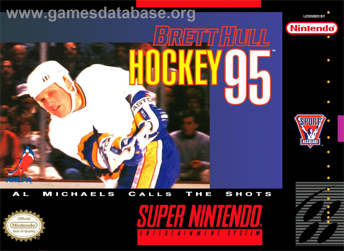 Brett Hull Hockey 95 - Nintendo SNES - Artwork - Box