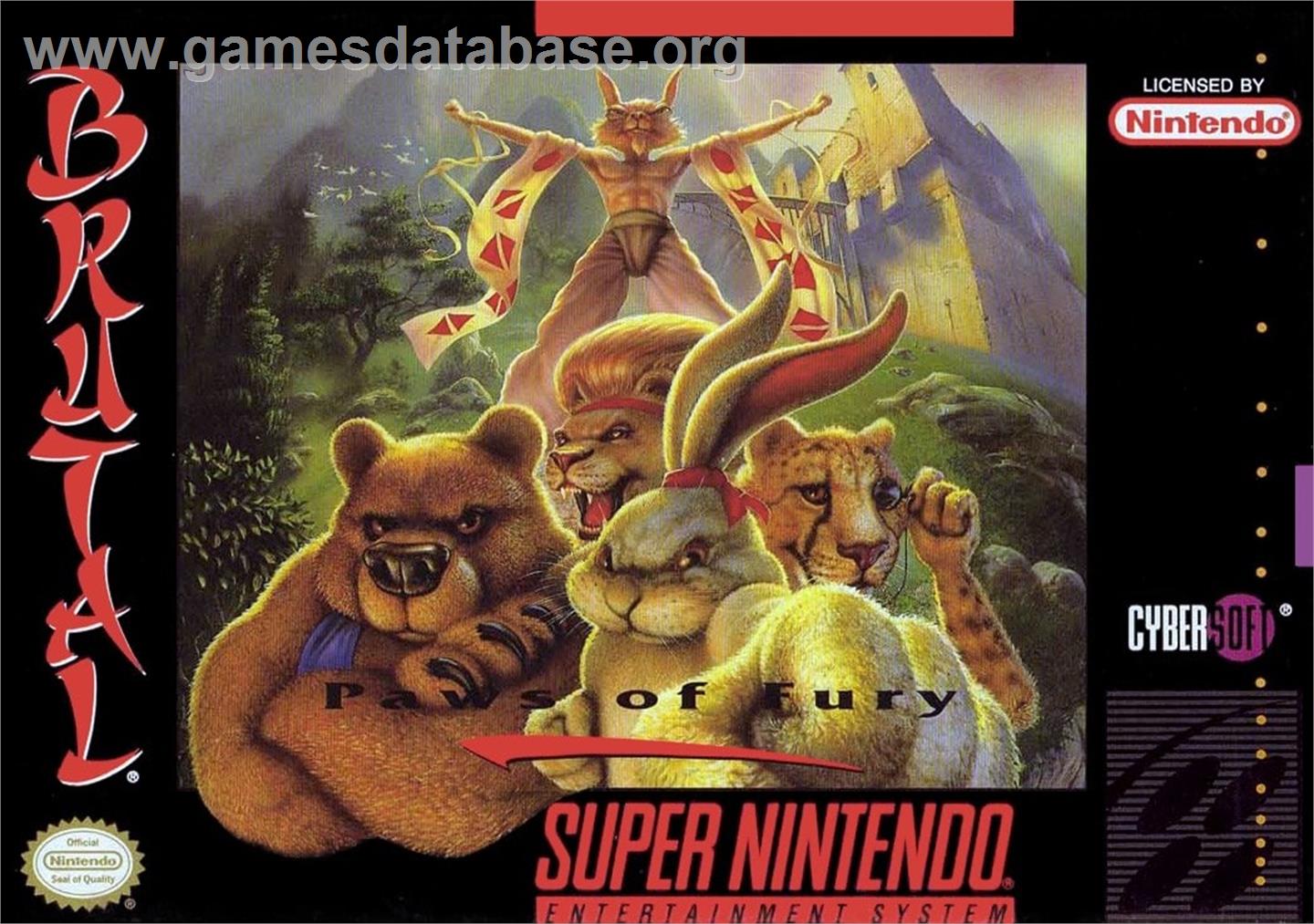 Brutal - Paws Of Fury - Nintendo SNES - Artwork - Box