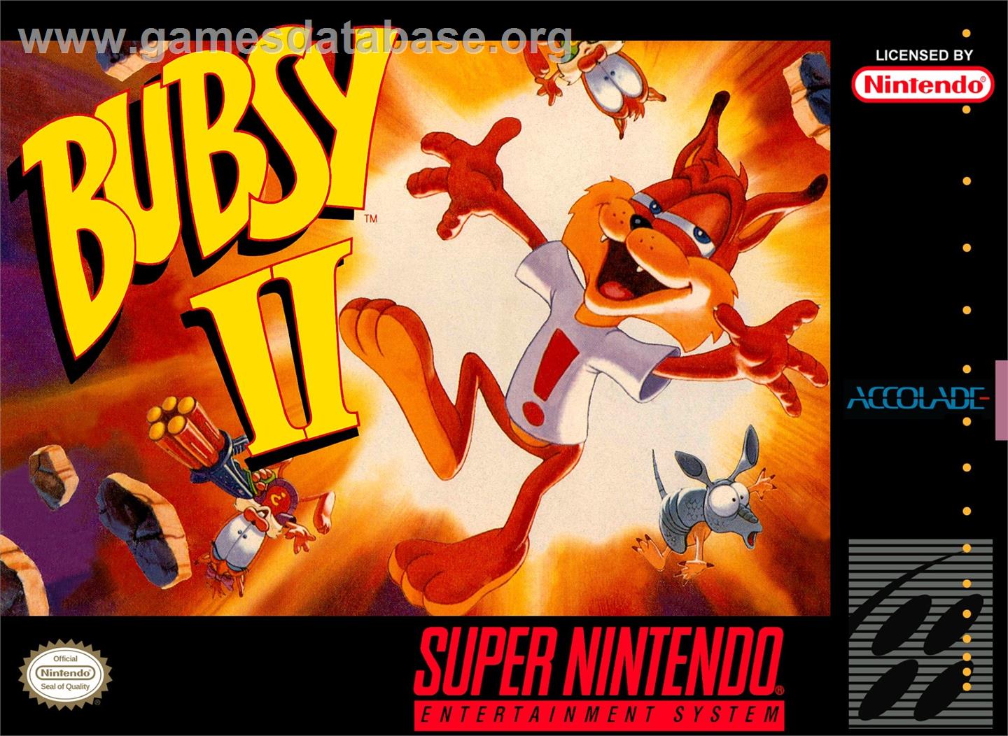 Bubsy 2 - Nintendo SNES - Artwork - Box