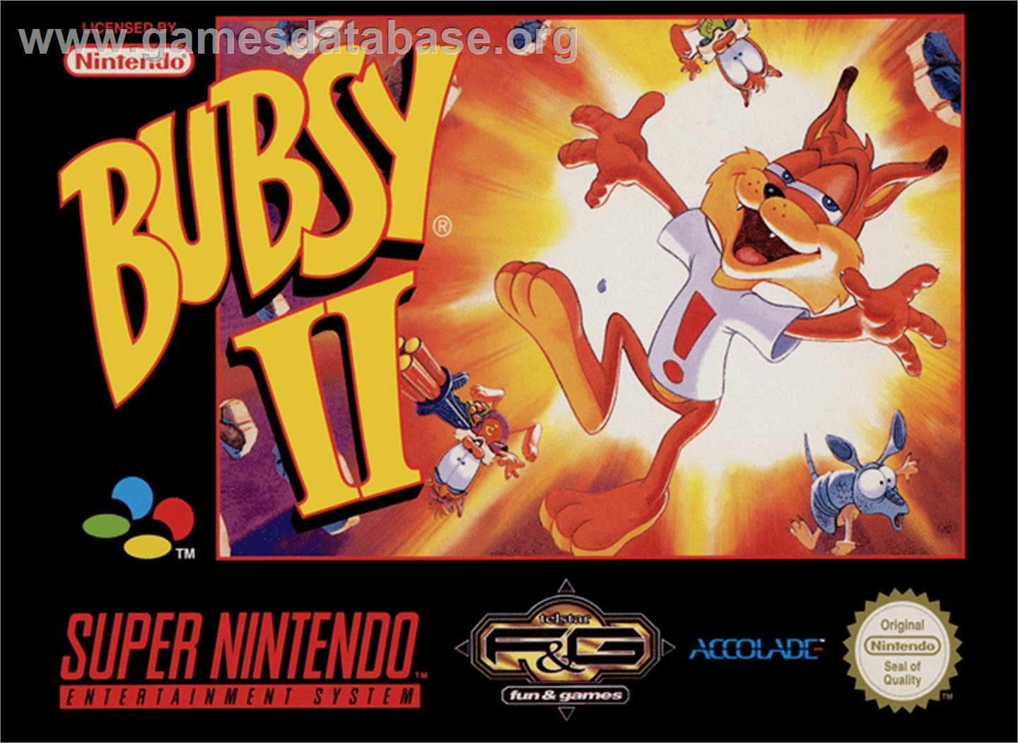 Bubsy II - Nintendo SNES - Artwork - Box