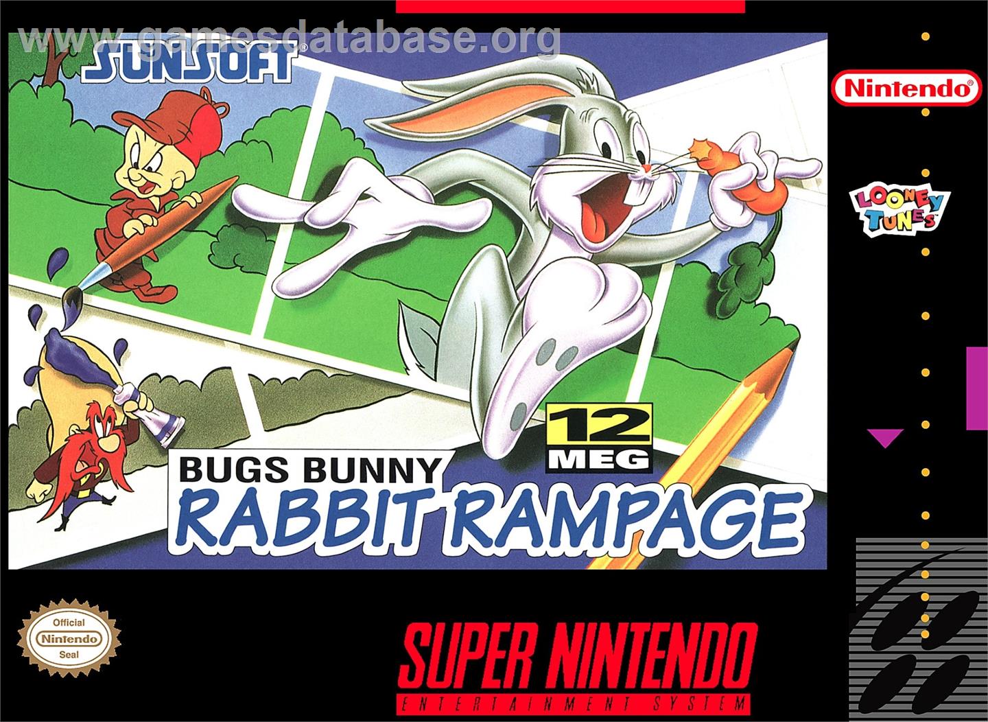 Bugs Bunny - Rabbit Rampage - Nintendo SNES - Artwork - Box