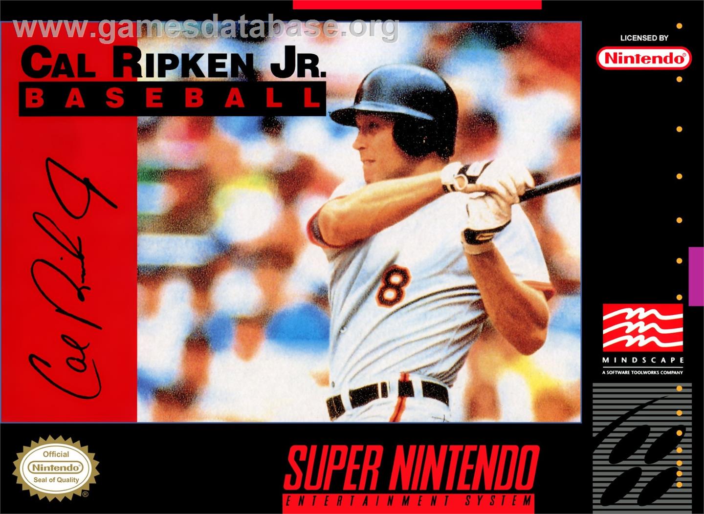 Cal Ripken Jr. Baseball - Nintendo SNES - Artwork - Box