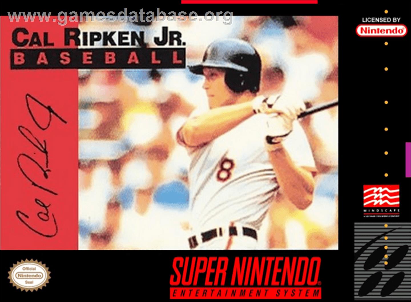 Cal Ripken Jr. Baseball - Nintendo SNES - Artwork - Box