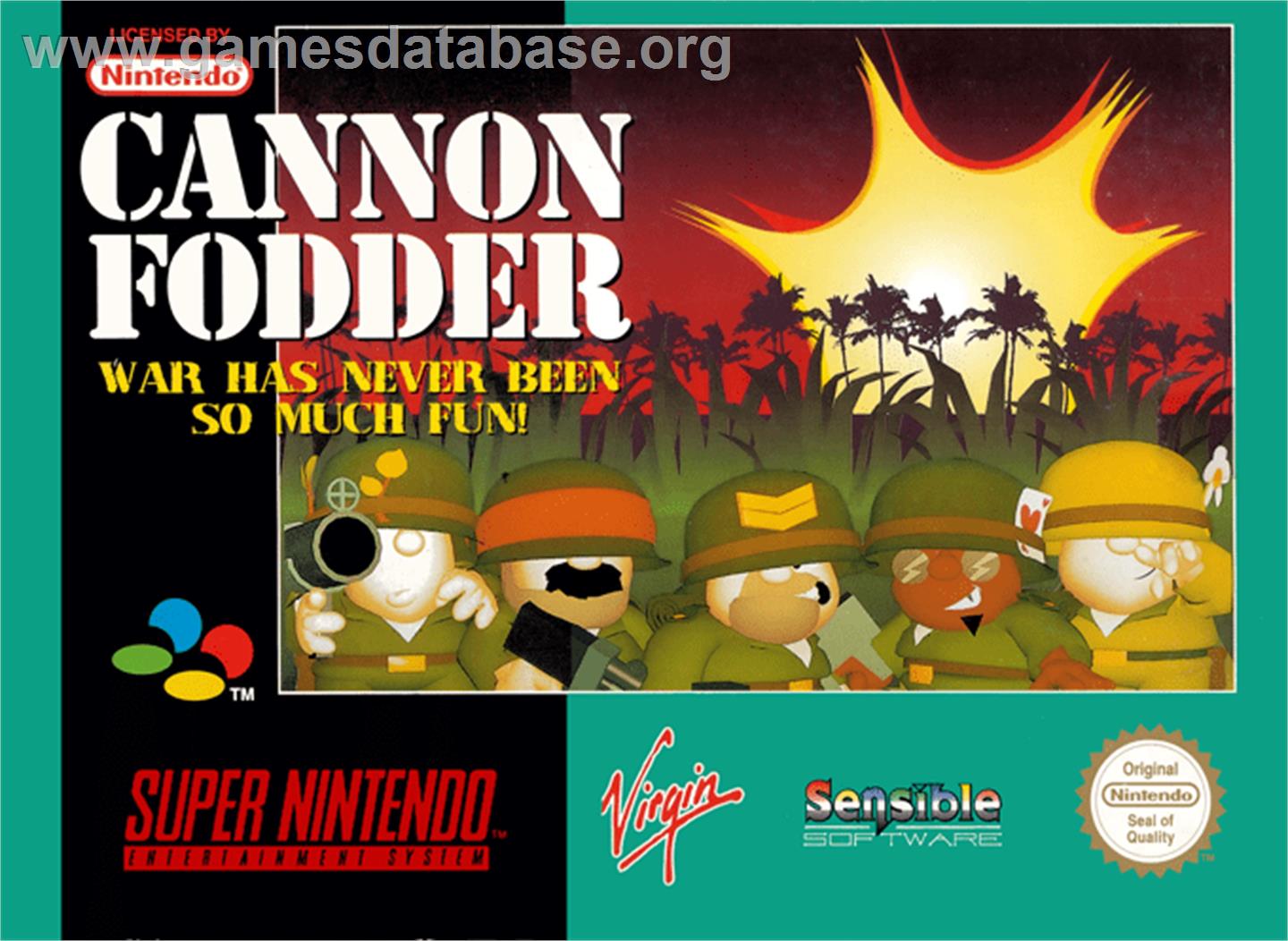 Cannon Fodder - Nintendo SNES - Artwork - Box