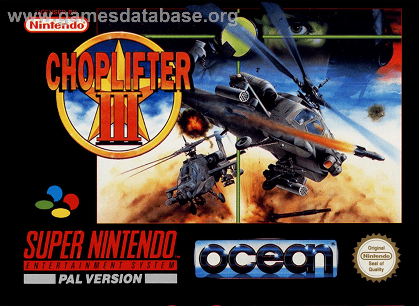 Choplifter III: Rescue Survive - Nintendo SNES - Artwork - Box