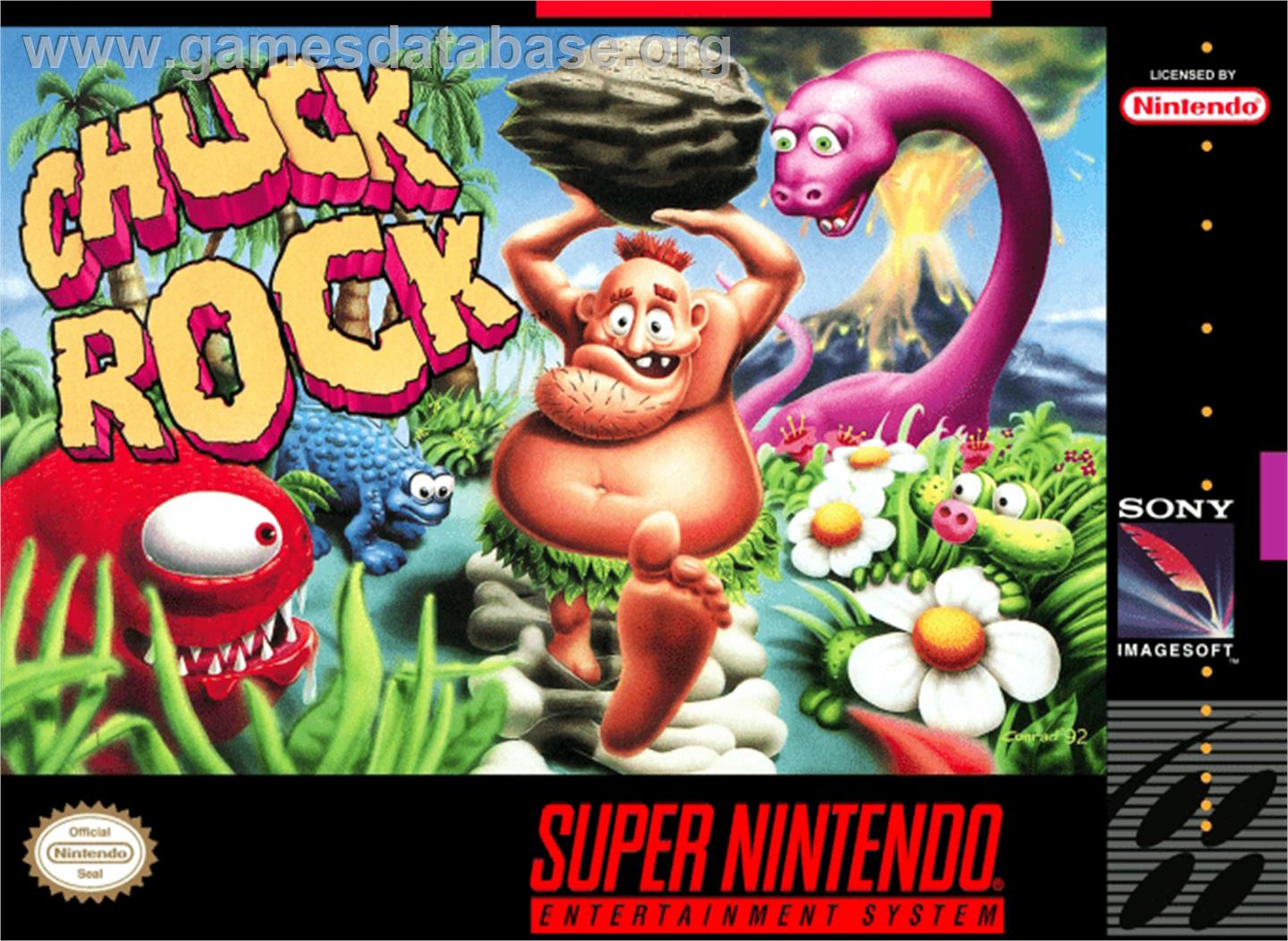 Chuck Rock - Nintendo SNES - Artwork - Box