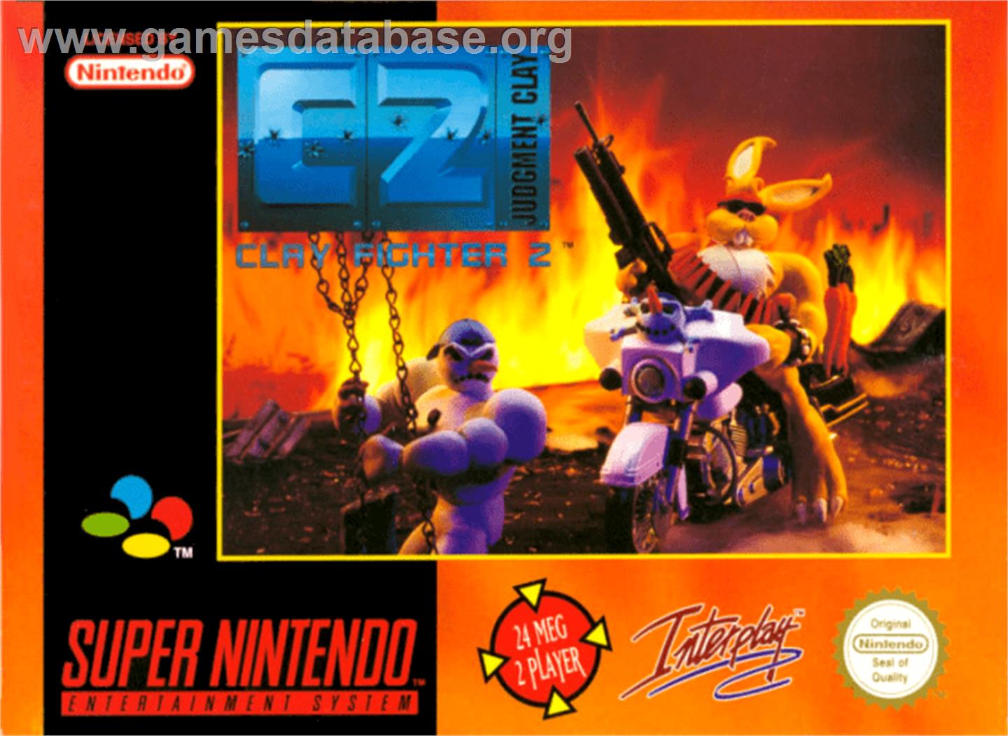 Clay Fighter 2: Judgement Clay - Nintendo SNES - Artwork - Box