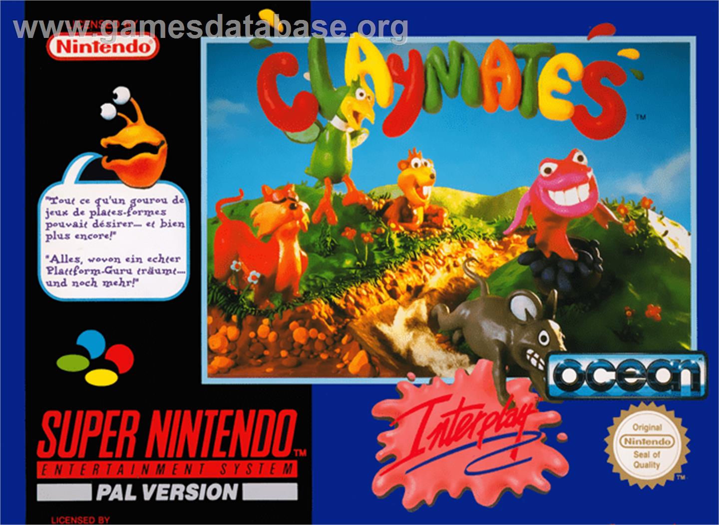 Claymates - Nintendo SNES - Artwork - Box