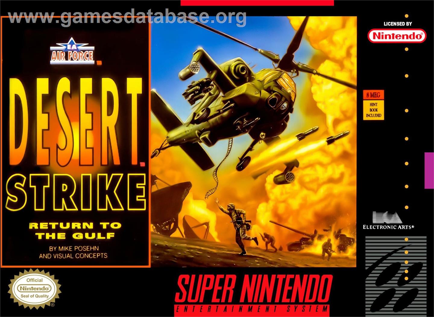 Desert Strike - Return To The Gulf - Nintendo SNES - Artwork - Box