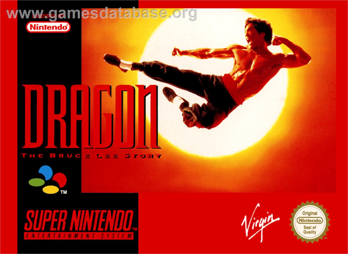 Dragon: The Bruce Lee Story - Nintendo SNES - Artwork - Box