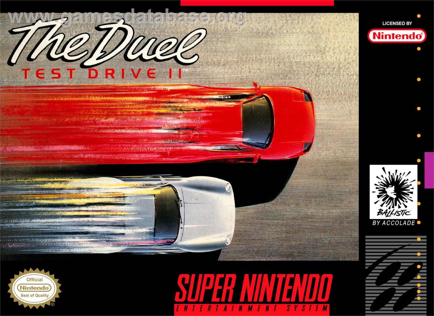 Duel, The - Test Drive 2 - Nintendo SNES - Artwork - Box