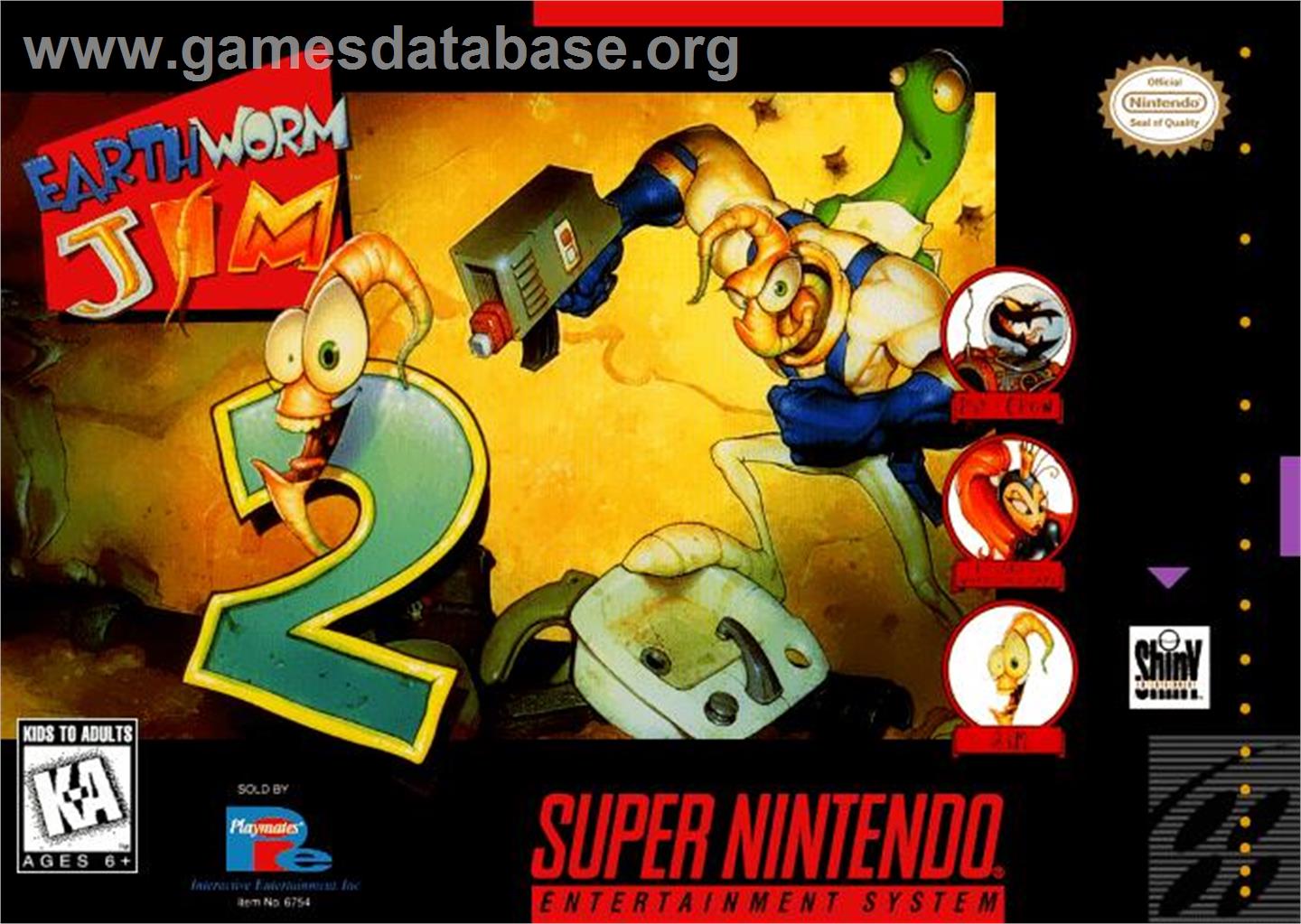 Earthworm Jim 2 - Nintendo SNES - Artwork - Box