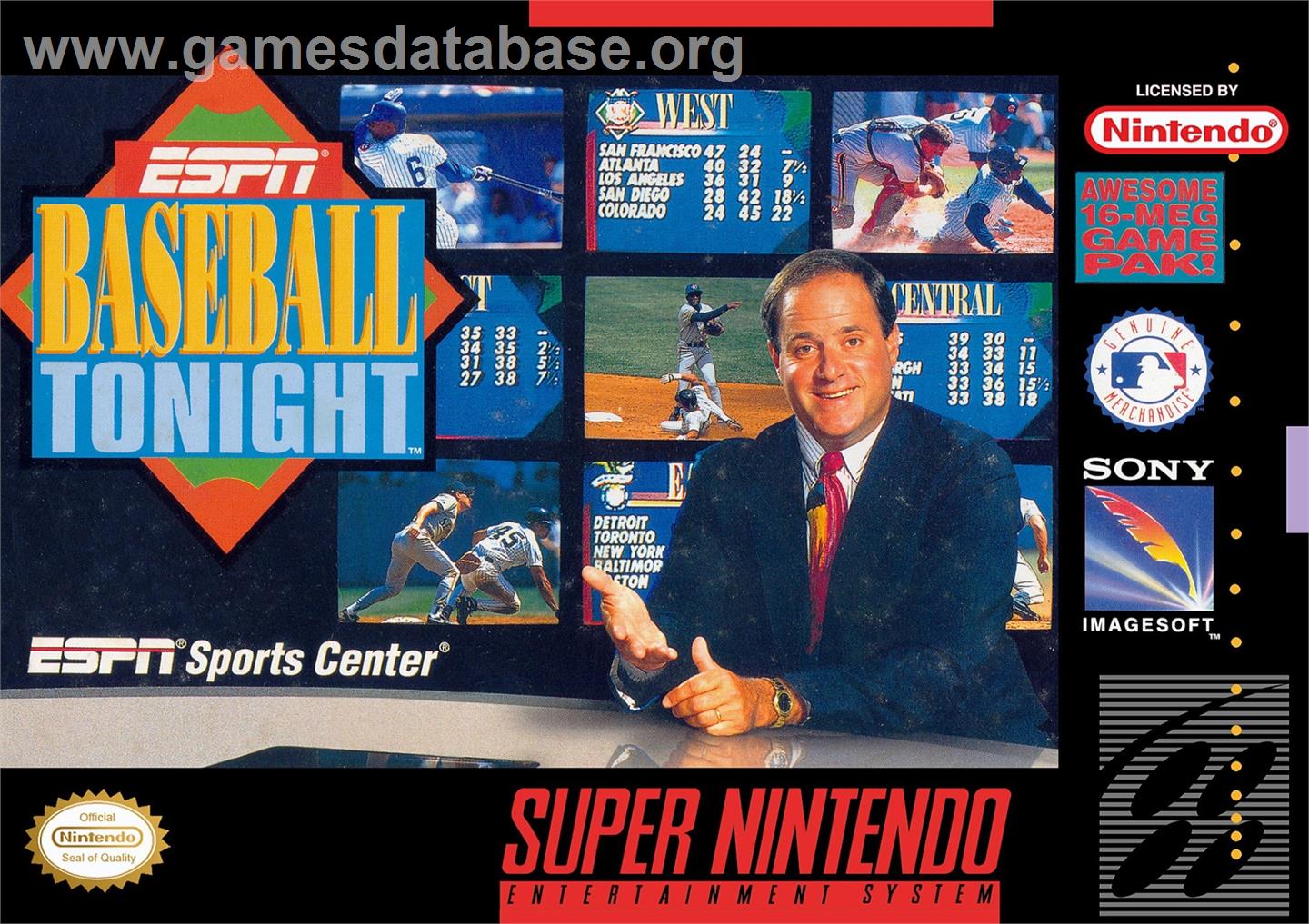 Espn Baseball Tonight - Nintendo SNES - Artwork - Box