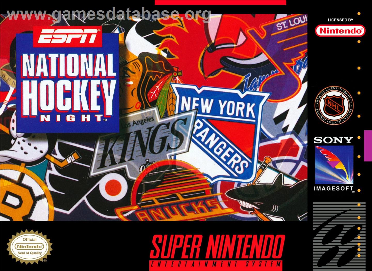 Espn National Hockey Night - Nintendo SNES - Artwork - Box