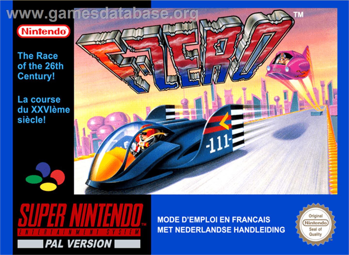 F-Zero - Nintendo SNES - Artwork - Box