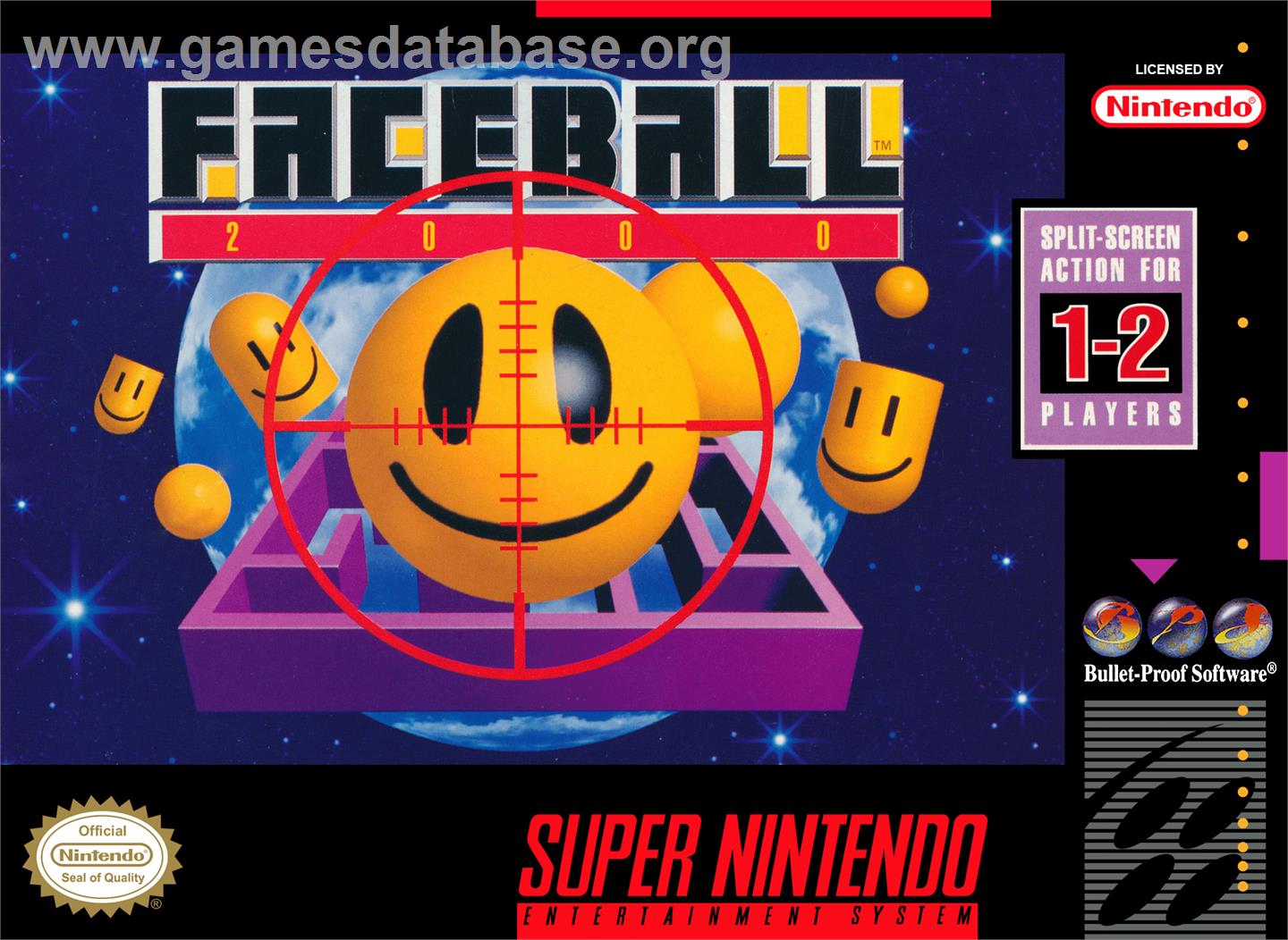 Faceball 2000 - Nintendo SNES - Artwork - Box