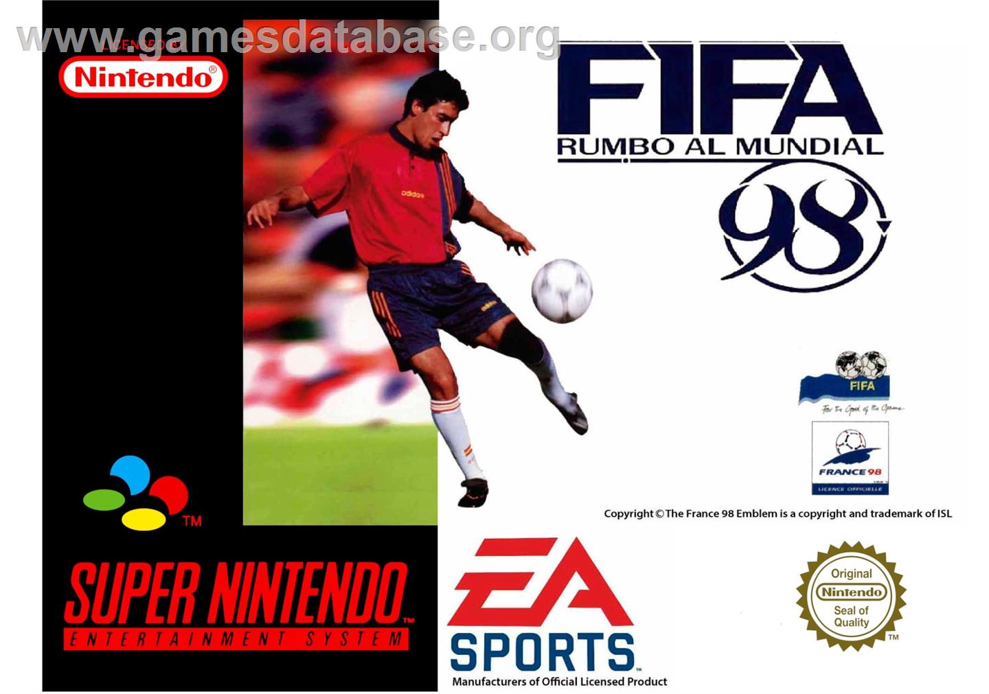 Fifa 98 - Road To World Cup - Nintendo SNES - Artwork - Box