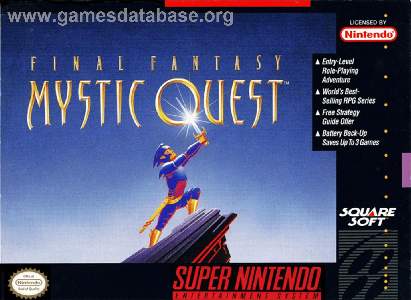 Final Fantasy: Mystic Quest - Nintendo SNES - Artwork - Box