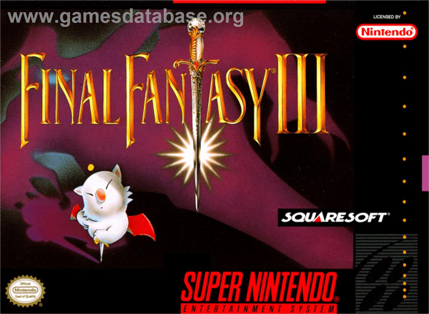 Final Fantasy III - Nintendo SNES - Artwork - Box