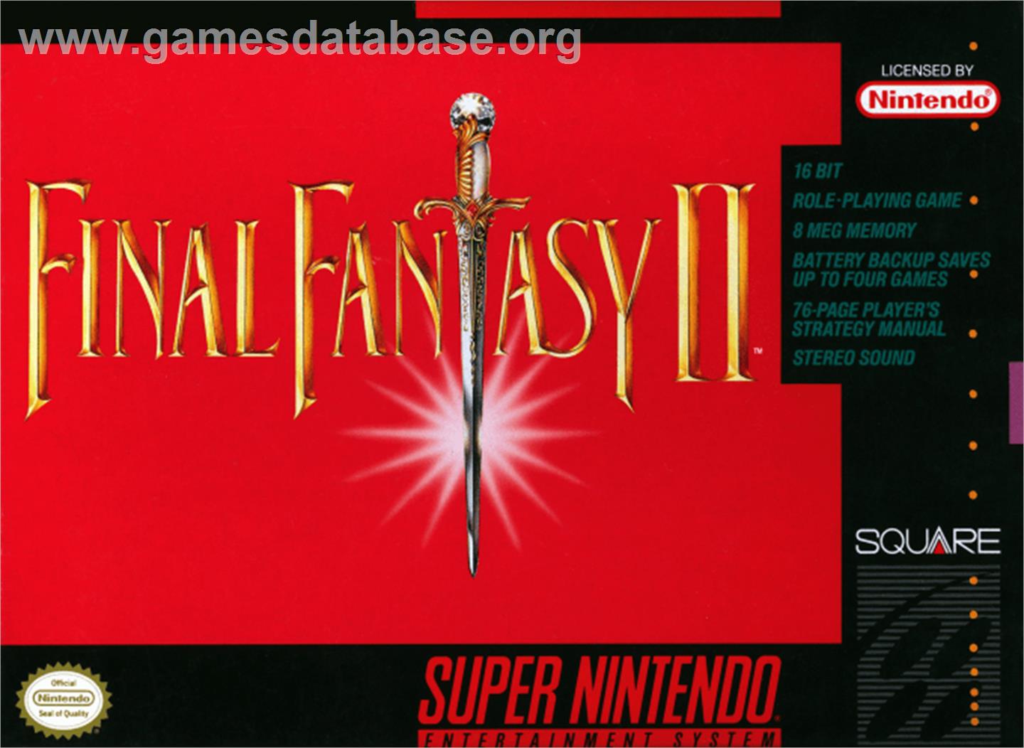 Final Fantasy II - Nintendo SNES - Artwork - Box