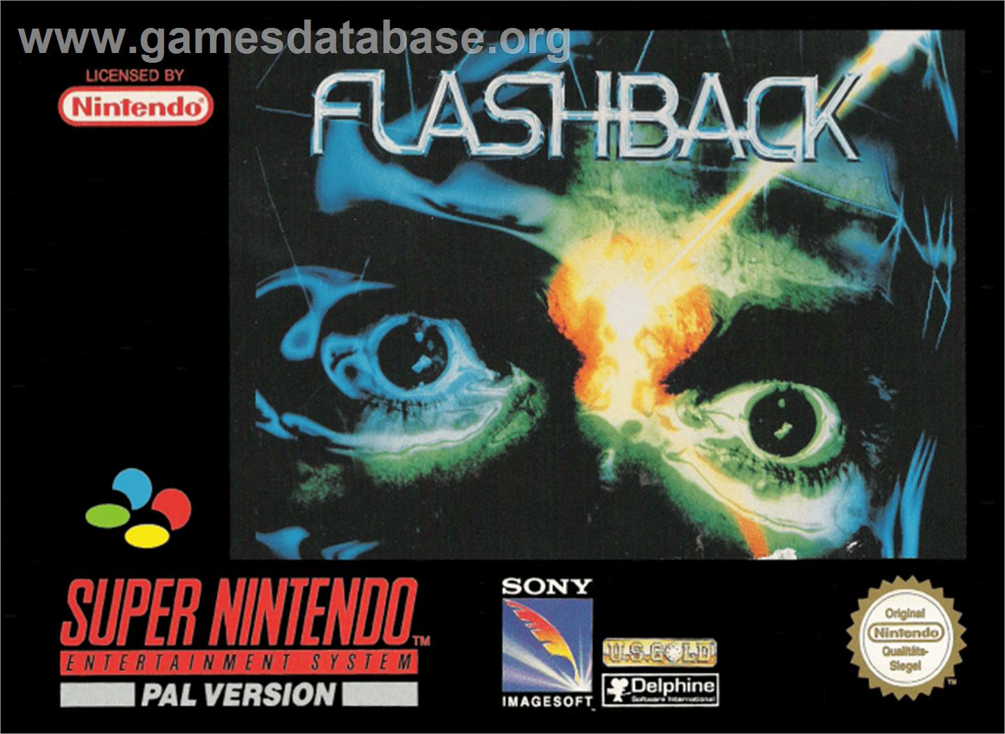 Flashback: The Quest for Identity - Nintendo SNES - Artwork - Box