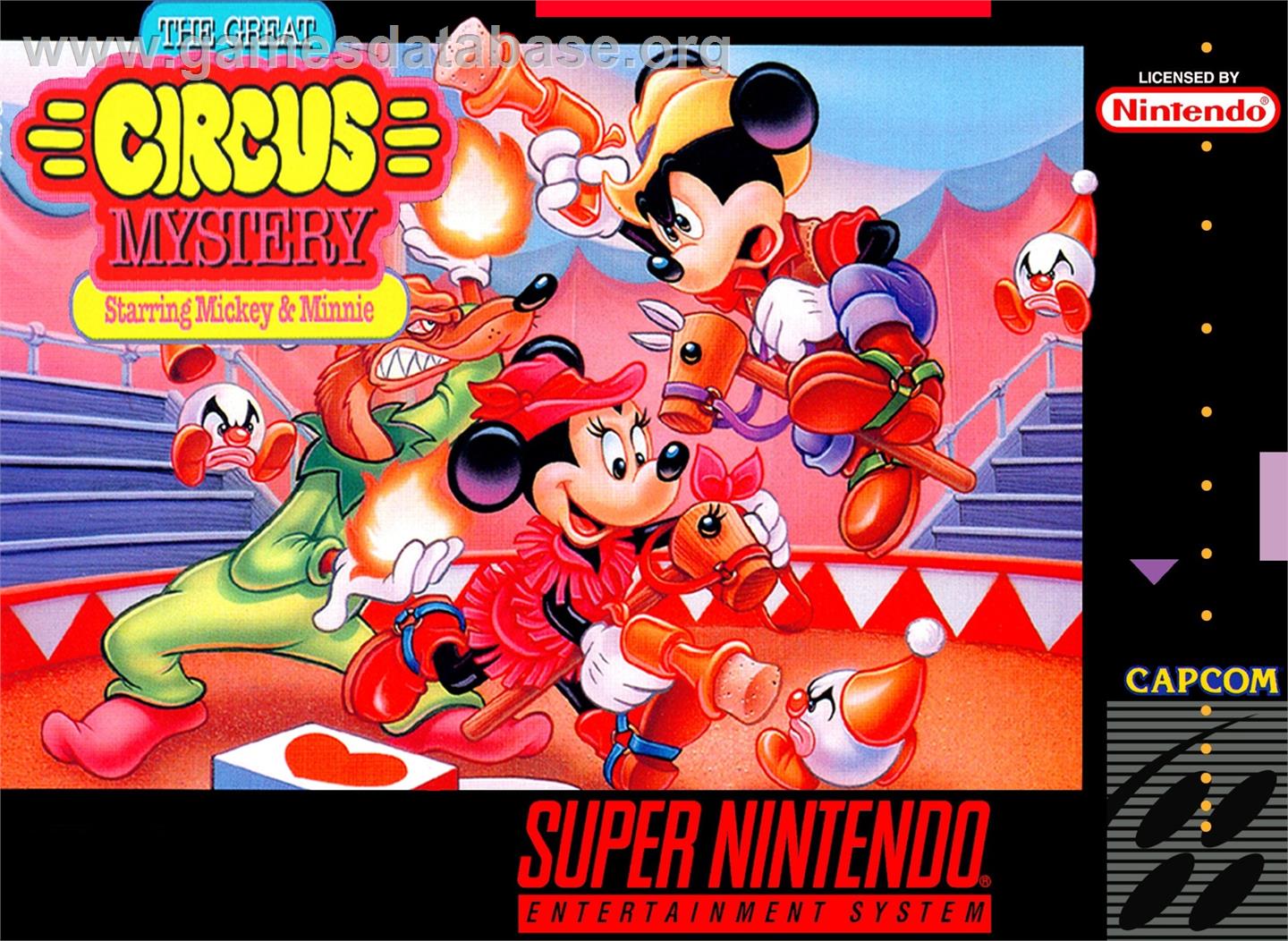 Great Circus Mystery Starring Mickey And Minnie, The - Nintendo SNES - Artwork - Box
