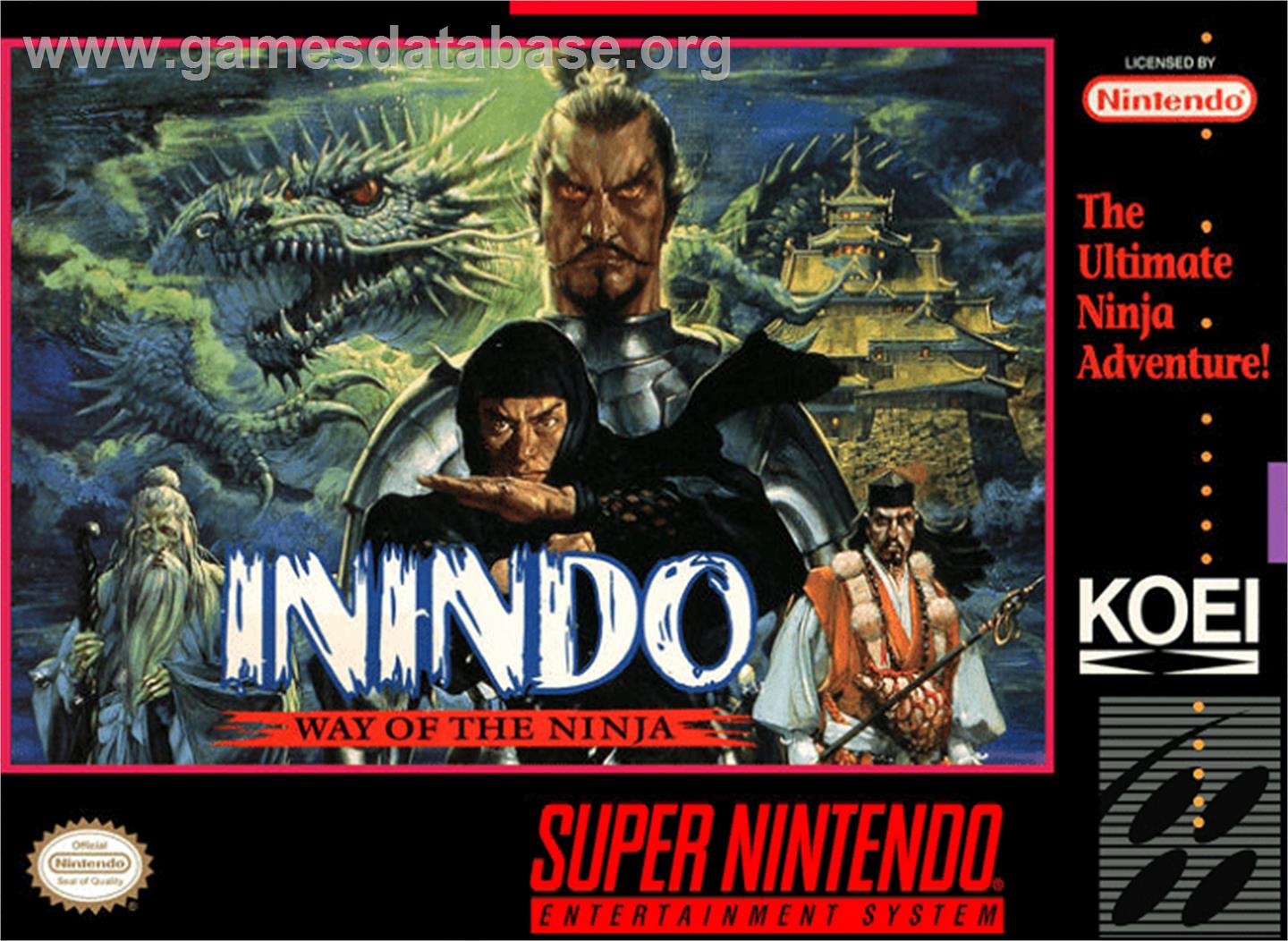 Inindo: Way of the Ninja - Nintendo SNES - Artwork - Box