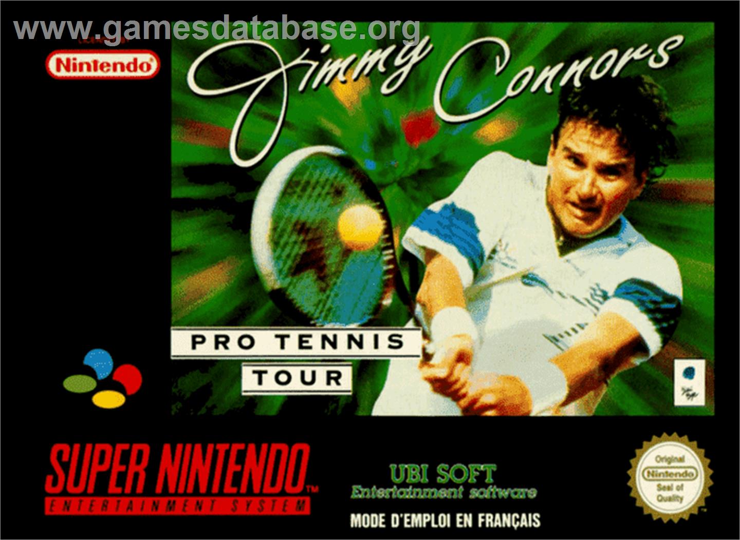 Jimmy Connors Pro Tennis Tour - Nintendo SNES - Artwork - Box