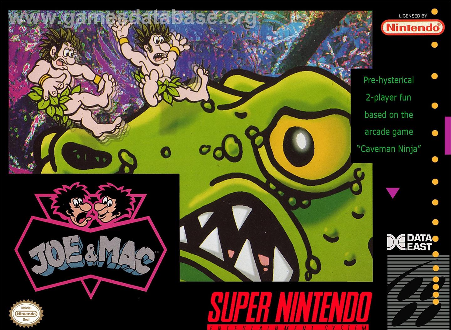 Joe And Mac - Caveman Ninja - Nintendo SNES - Artwork - Box
