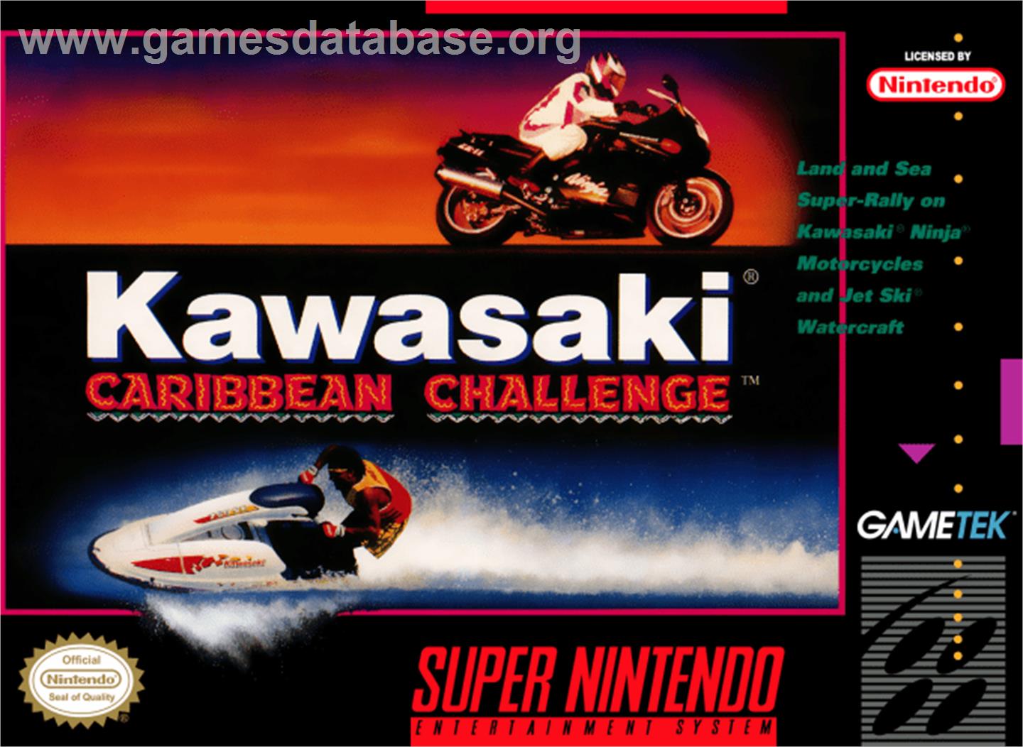 Kawasaki Caribbean Challenge - Nintendo SNES - Artwork - Box