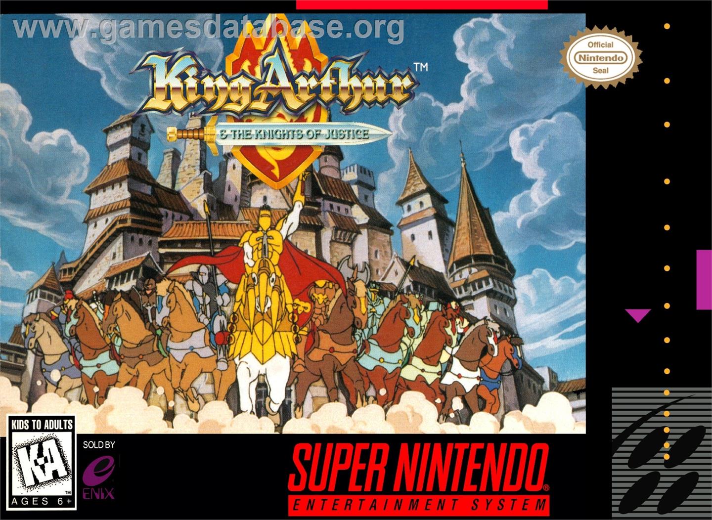 King Arthur And The Knights Of Justice - Nintendo SNES - Artwork - Box