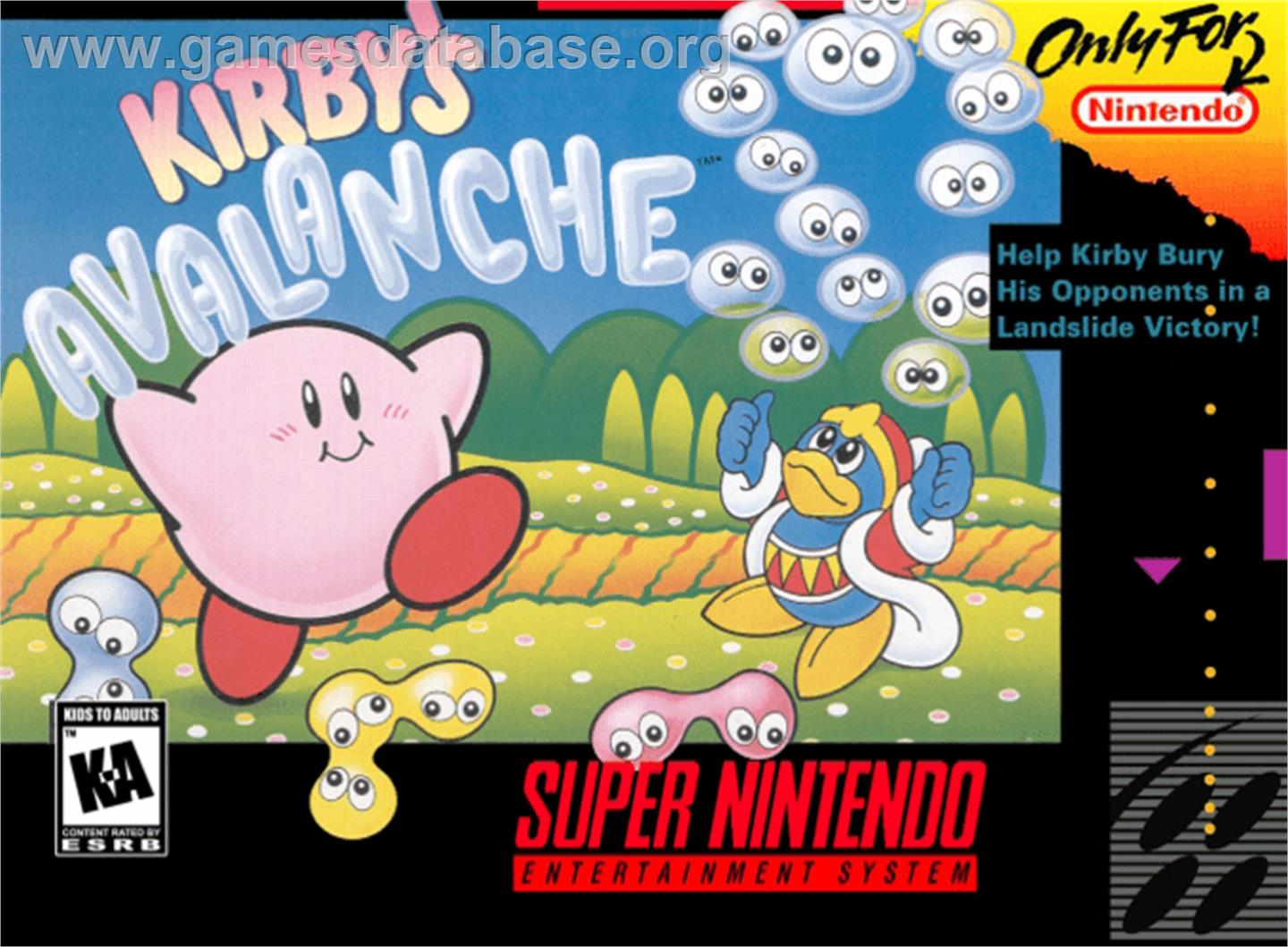 Kirby's Avalanche - Nintendo SNES - Artwork - Box