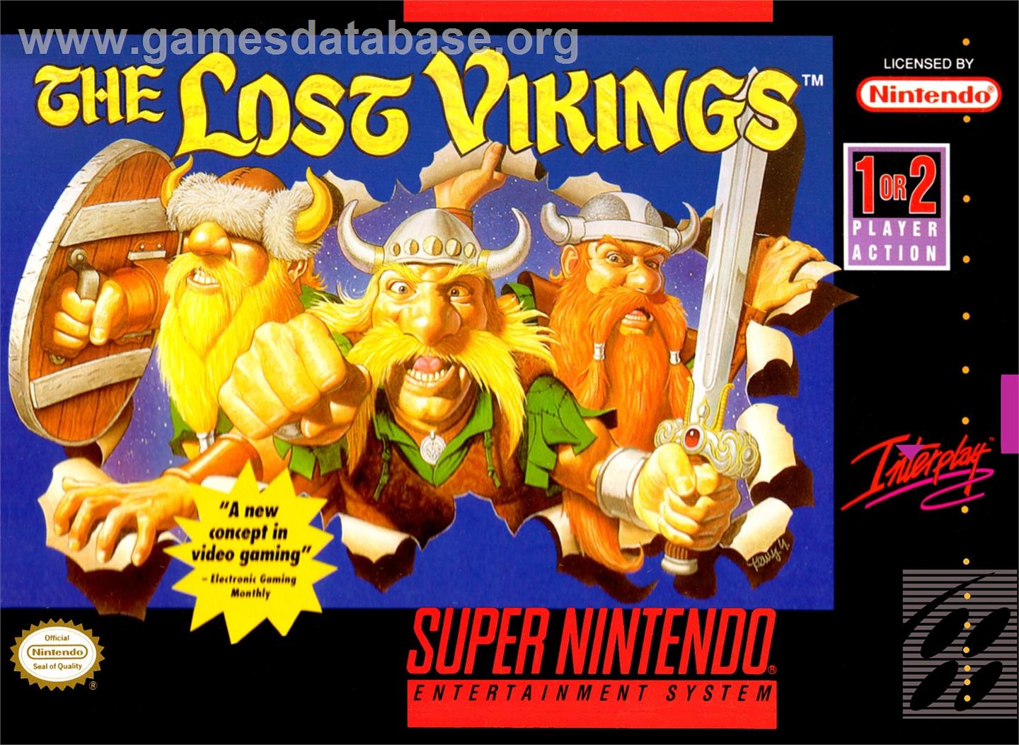 Lost Vikings, The - Nintendo SNES - Artwork - Box