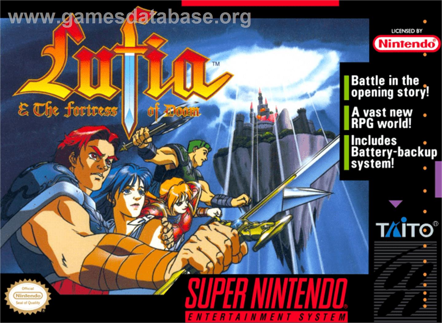 Lufia & the Fortress of Doom - Nintendo SNES - Artwork - Box
