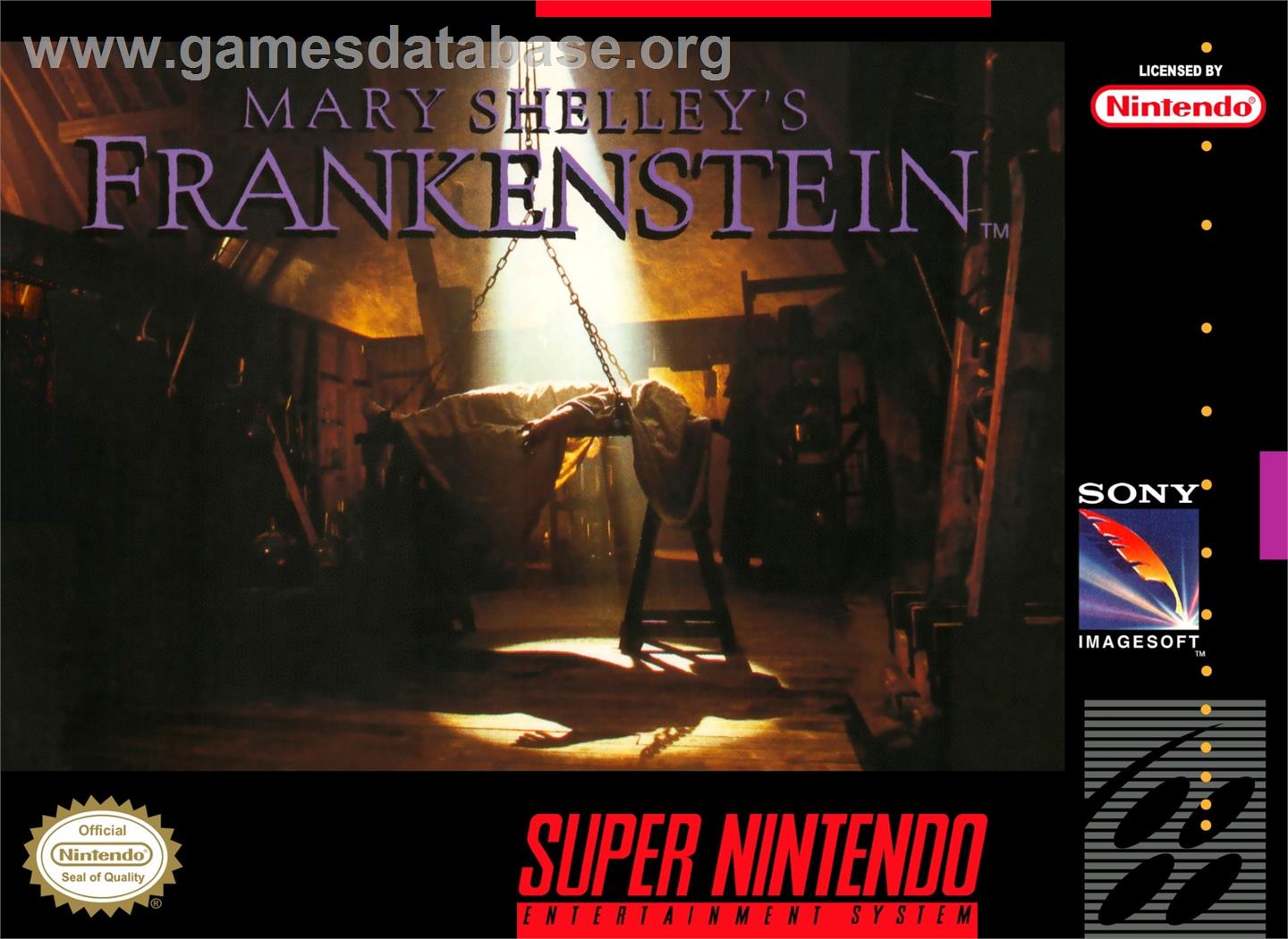Mary Shelley's Frankenstein - Nintendo SNES - Artwork - Box