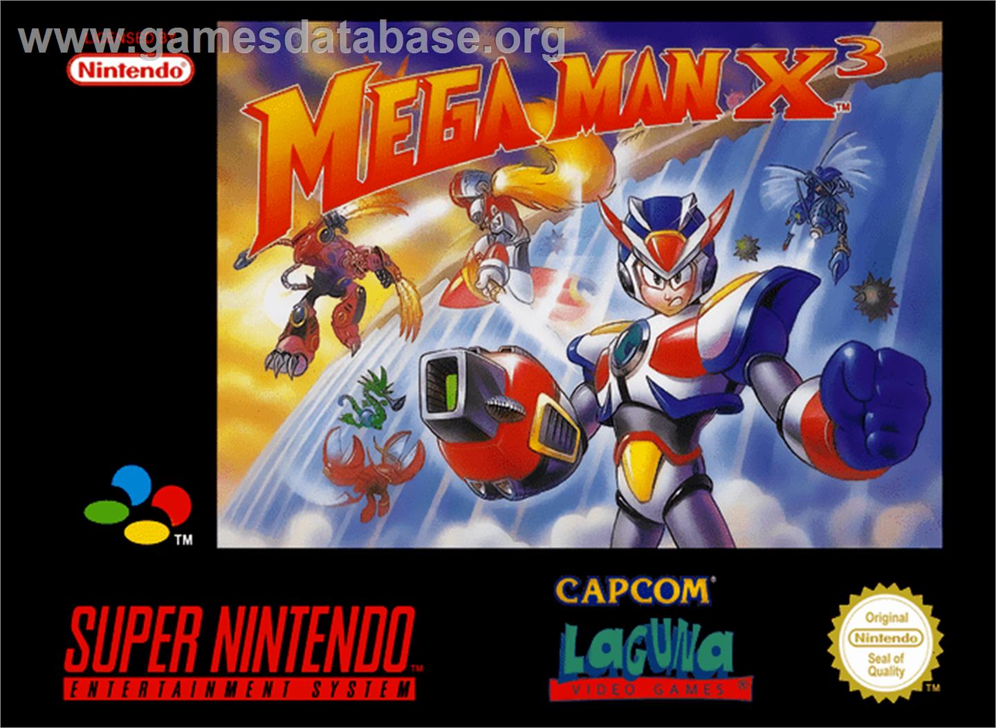 Mega Man X3 - Nintendo SNES - Artwork - Box