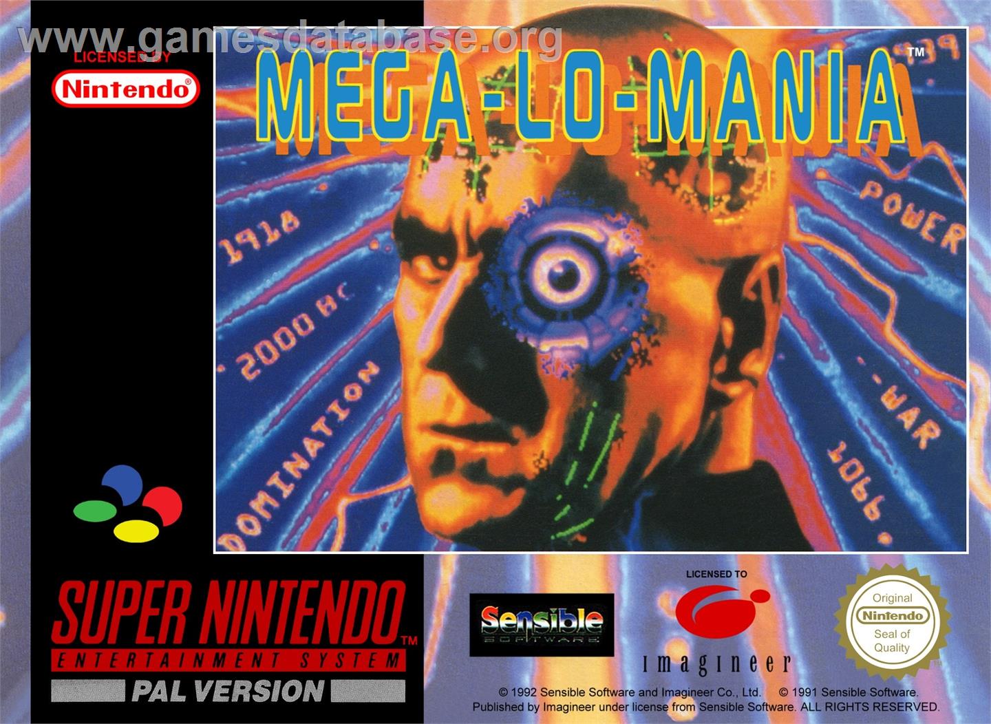 Megalomania - Nintendo SNES - Artwork - Box