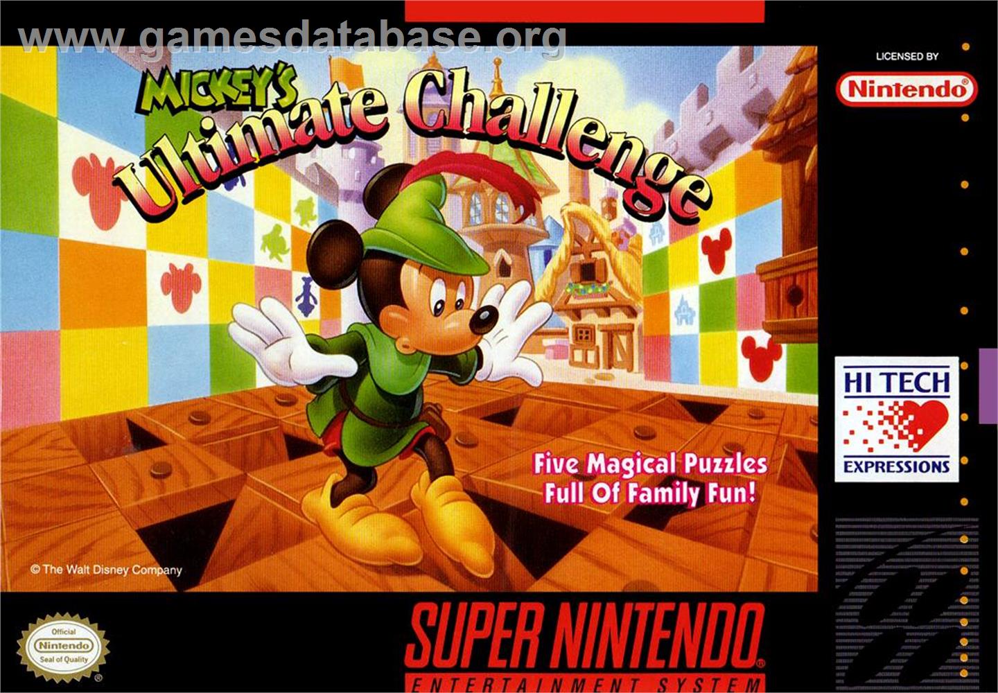 Mickey's Ultimate Challenge - Nintendo SNES - Artwork - Box