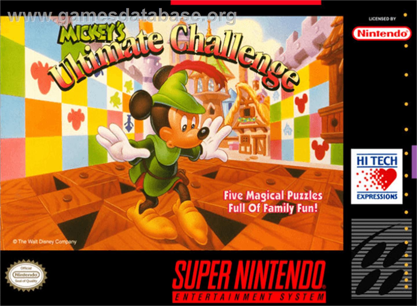 Mickey's Ultimate Challenge - Nintendo SNES - Artwork - Box