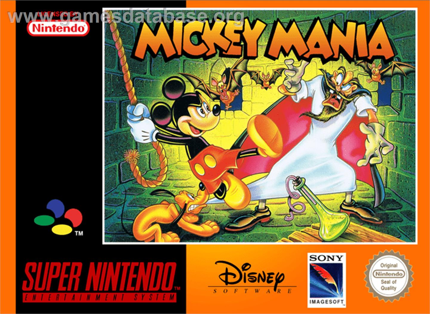 Mickey Mania - Nintendo SNES - Artwork - Box