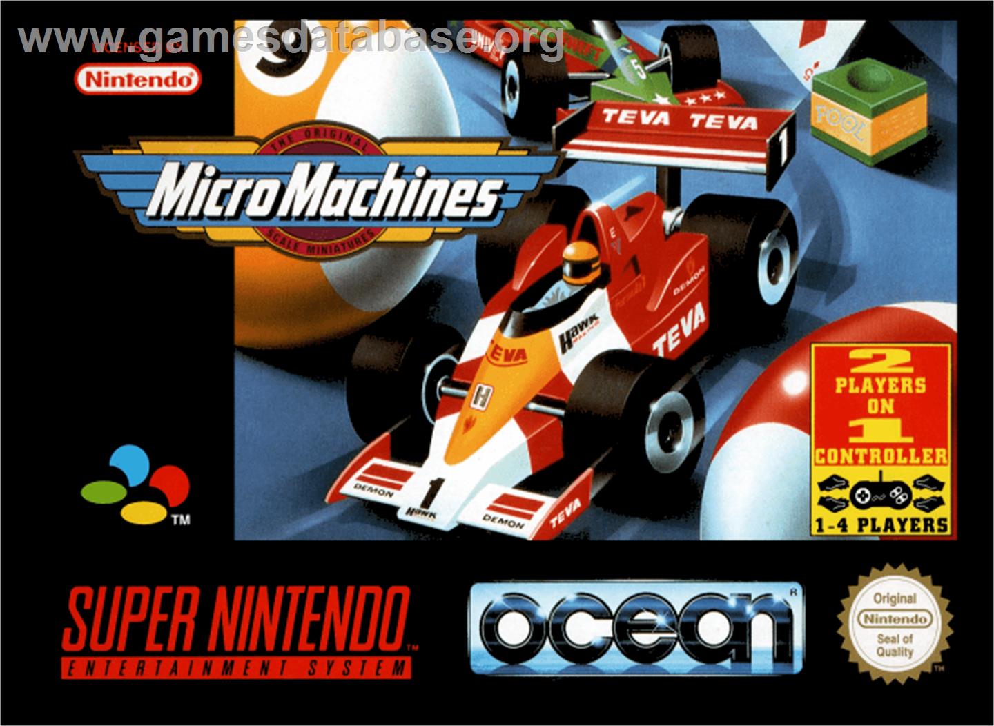 Micro Machines - Nintendo SNES - Artwork - Box