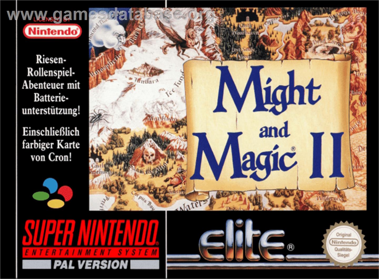 Might and Magic II: Gates to Another World - Nintendo SNES - Artwork - Box