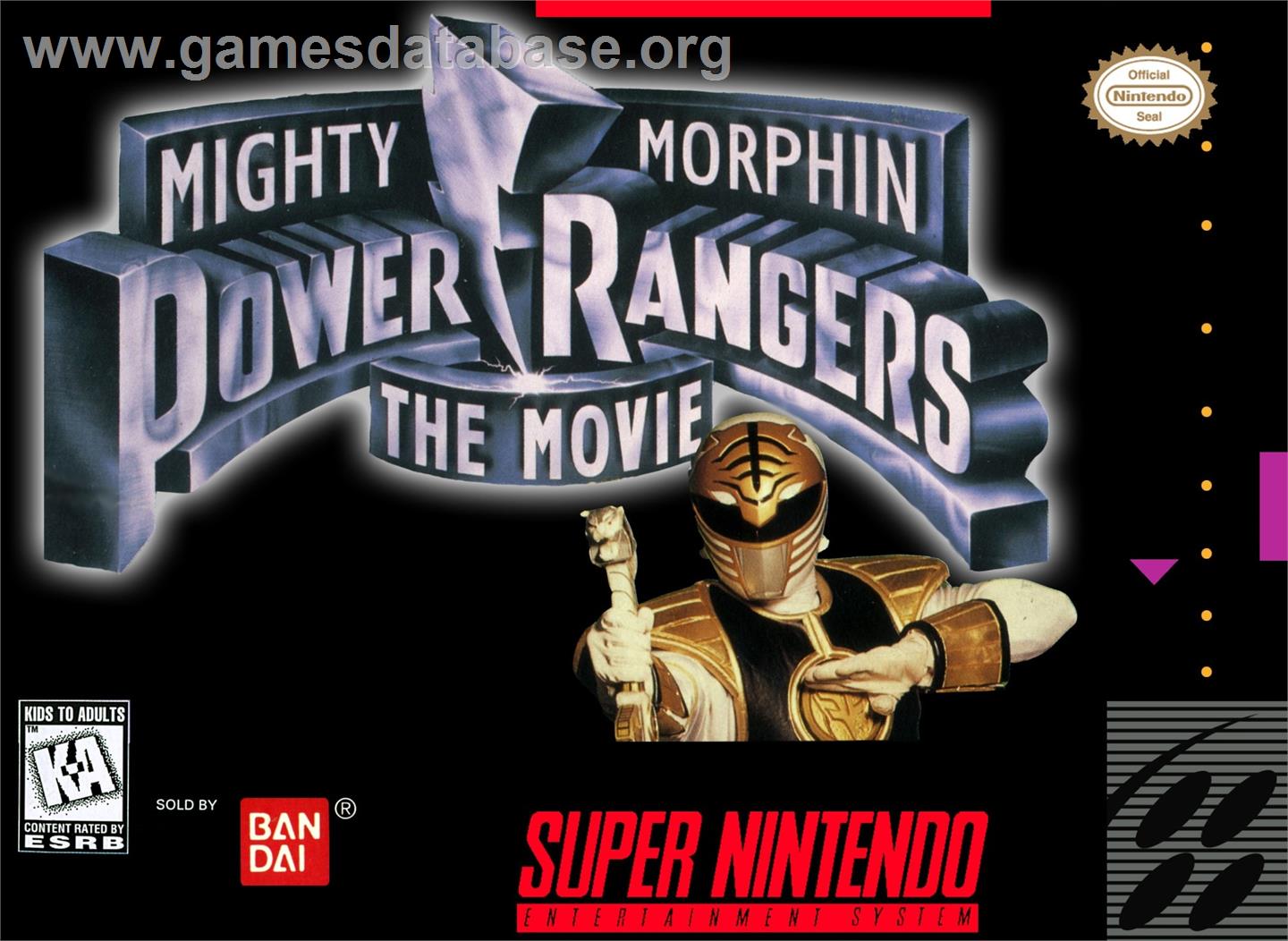 Mighty Morphin Power Rangers - The Movie - Nintendo SNES - Artwork - Box