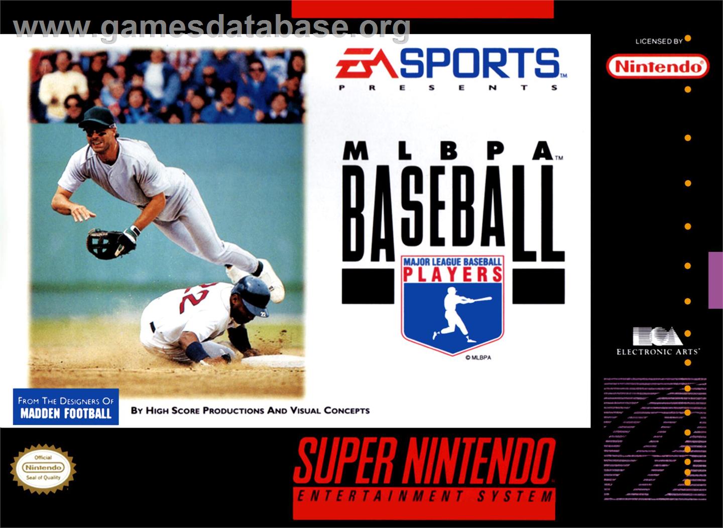 Mlbpa Baseball - Nintendo SNES - Artwork - Box