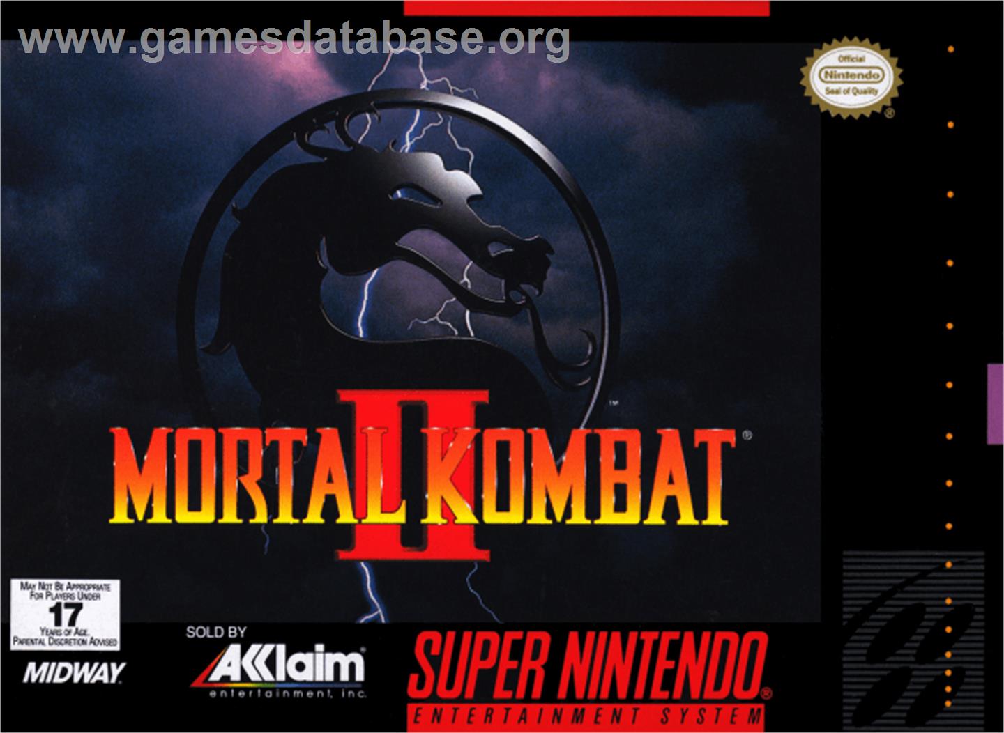 Mortal Kombat II - Nintendo SNES - Artwork - Box
