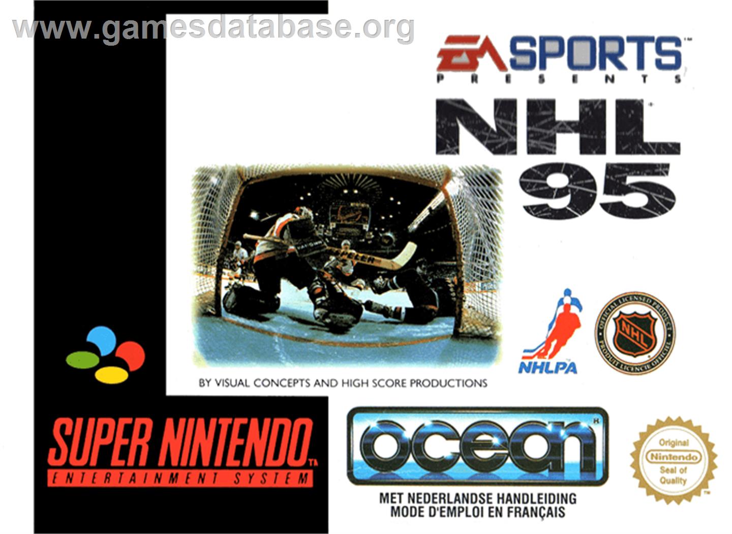 NHL Hockey '95 - Nintendo SNES - Artwork - Box