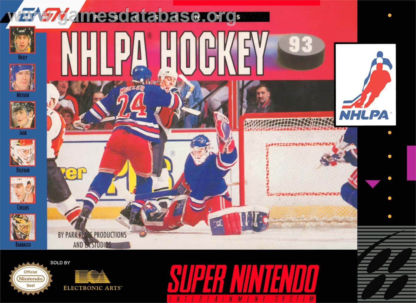 Nhlpa Hockey 93 - Nintendo SNES - Artwork - Box