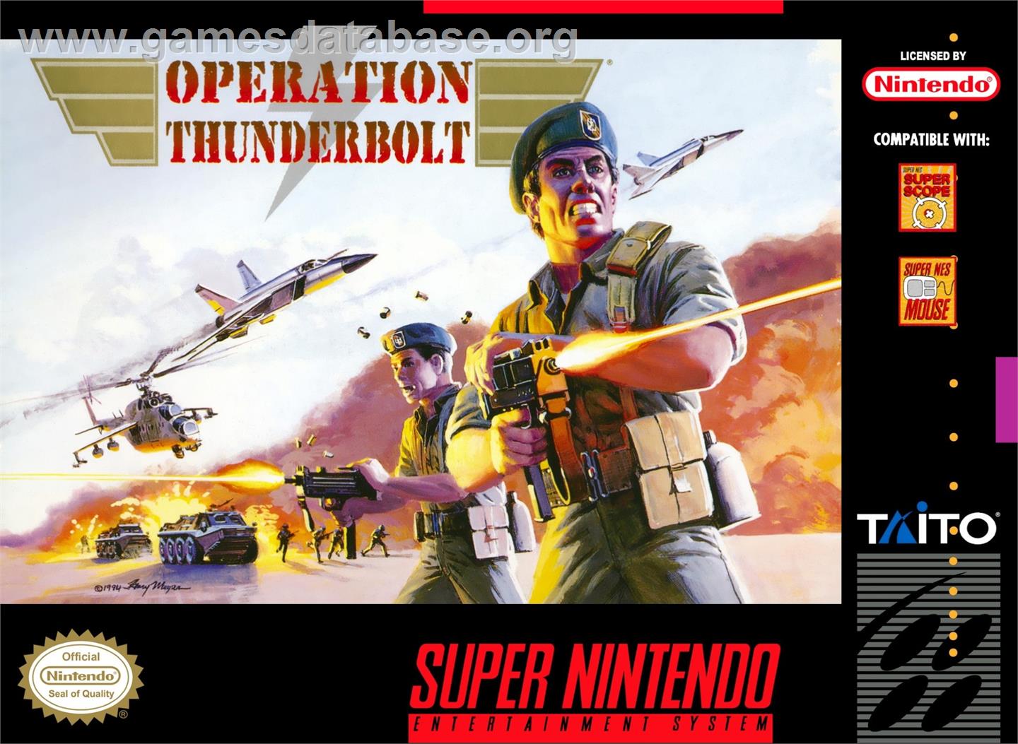 Operation Thunderbolt - Nintendo SNES - Artwork - Box