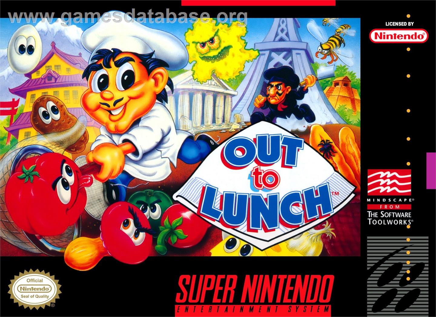 Out To Lunch - Nintendo SNES - Artwork - Box